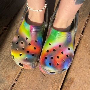 Tye Dye Crocs